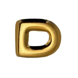 Goldener Buchstabe D Charm-Link für DIY Italienisches modulares Edelstahl-Armband