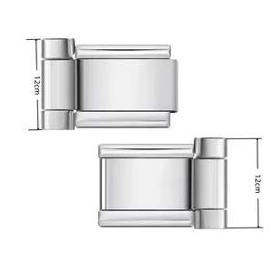 Silberne italienische modulare Armbandverbinder mit 12cm Größenangaben im Detail.