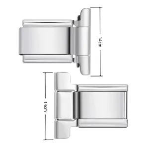 Detailansicht der 14cm Edelstahl-Modul-Armbandglieder für die DIY-Schmuckherstellung