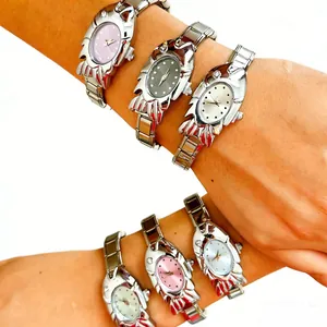 Elegant niche stainless steel fashion watches for women with vibrant colorful dials displayed