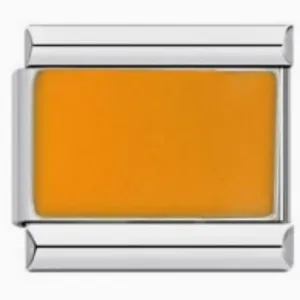 Gedetailleerde weergave van een modulaire roestvrijstalen bedel met oranje emaille.