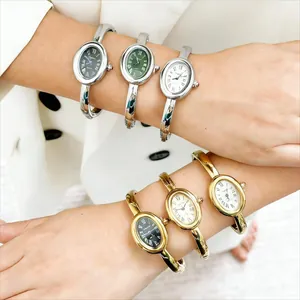 Luxe Dames Quartz Horloge Vintage Armband Horloge Goud Zilver Roestvrij Staal Modulaire Schakels Luipaard Wijzerplaat