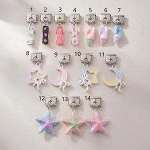 Variety of ocean series and skateboard charms for Italian modular bracelets set of 14