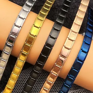 Modular βραχιόλια Italian Charm από ατσάλι τιτανίου σε πέντε υπέροχα έντονα χρώματα