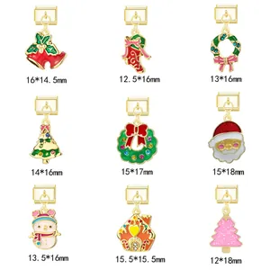 Detaillierte Ansicht der italienischen Weihnachtsbändchen mit Maßen in Millimetern.