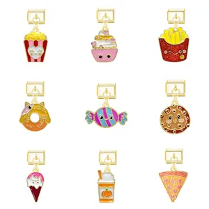 Italiaanse Bedel Legering Hanger Voedsel Dessert Serie Cartoon Emaille Snacks Bedels Voor DIY Modulaire Armband Sieraden Accessoires