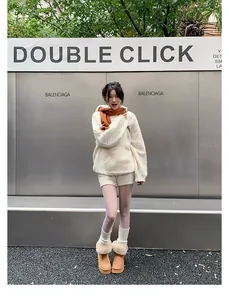 Cozy platform snow boots with thick faux fur lining for ultimate winter warmth and style