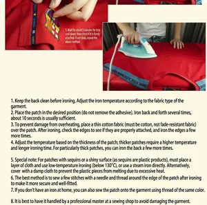 Step-by-step tutorial for ironing a sports team crest embroidered patch on clothing