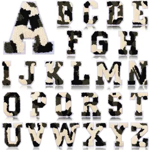 Set of 26 camouflage chenille letter patches 7cm iron-on embroidery for DIY apparel