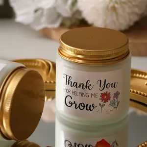 Handgemaakte Geurkaars Van Sojawas In Matglazen Pot Met Metalen Deksel Aromatherapie Kaars Voor Huisgeur Bruiloft Bedankt Cadeau