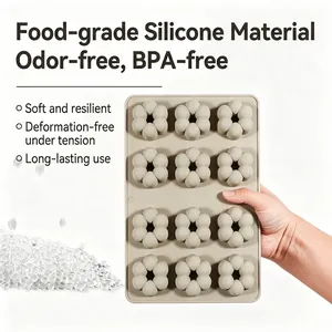 Voedselveilige siliconen bakvorm met 12 holtes voor mousse, BPA-vrij bakgerei set