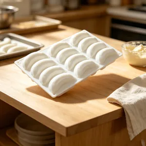 Professionele siliconen bakvorm met 12 holtes in de vorm van bananen voor mousse