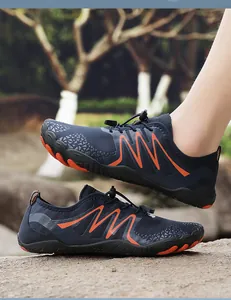 Detail view of breathable quick-dry water shoes featuring anti-slip rubber outsoles