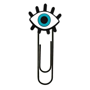 Creative blue Evil Eye giant decorative paperclip bookmark for office and DIY stationery