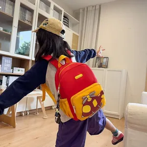 Lightweight cartoon kids backpack with 3D helicopter design for kindergarten children