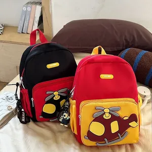 Cute cartoon helicopter preschool backpack for toddlers lightweight and durable design