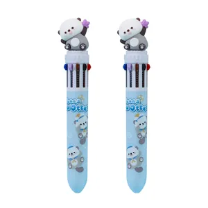 Adorable cartoon sea otter 10-in-1 multi-color ballpoint pen for school and journaling