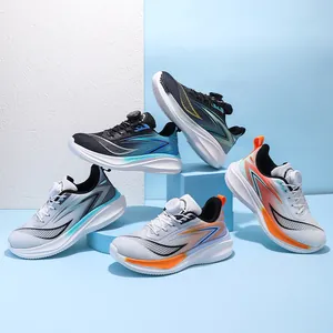 Baskets pour Enfants et Jeunes Chaussures de Course en Maille Respirante Avec Système de Cadran Rotatif Chaussures de Sport Légères