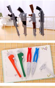 Stylos à bille créatifs en forme de pistolet et d'outil avec aimant pour étudiants