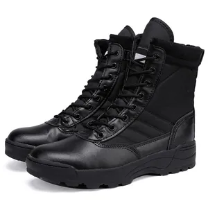 Schwarze taktische Outdoor-Stiefel zum Wandern mit atmungsaktivem und rutschfestem Design