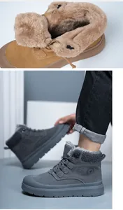 Scarpe antinfortunistiche da uomo con punta in acciaio e fodera in caldo pelo sintetico