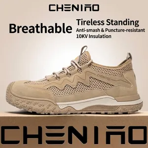 Chaussures de Sécurité Homme Maille Respirante Embout Plastique Léger Anti-perforation Isolé Travail Industriel