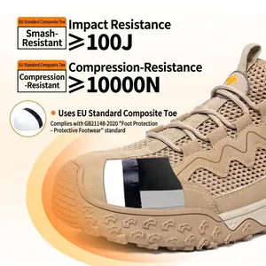 Chaussures de sécurité respirantes avec embout plastique antichoc aux normes européennes