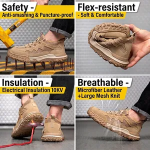 Chaussures de sécurité respirantes pour hommes avec isolation 10KV et anti-perforation