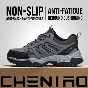 Safety Shoes Men Steel Toe Cap Puncture Proof Breathable Work Boots Lightweight Anti-slip Industrial Protective Footwear