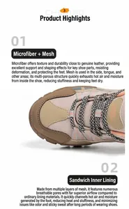 Detail of breathable safety work shoes for women with anti-puncture features and mesh lining