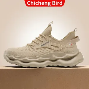 Zapatos de Seguridad para Hombre Punta de Acero Antiaplastamiento Antiperforación Botas de Trabajo Transpirable Ligero Flyknit Calzado de Protección Construcción