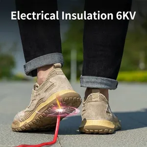 Chaussures de sécurité respirantes isolées 6KV avec semelle anti-perforation