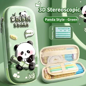 3D reliëf panda etui met grote capaciteit interieur details