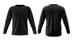 Detailed front and back view of a black multi-functional long-sleeved athletic shirt