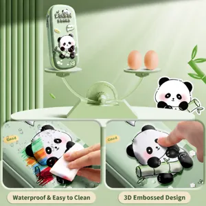 Lichtgewicht 3D panda EVA etui voor kinderen, waterdicht en grote opslagcapaciteit.