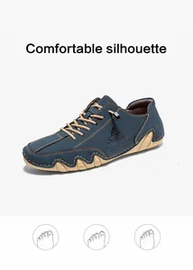 Detailed view of men's casual shoes with comfortable silhouette and octopus sole