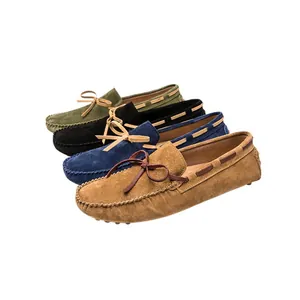 Mocassini casual da uomo in pelle scamosciata, scarpe da guida in diversi colori