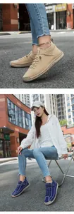 Zapatos planos casuales para mujer cosidos a mano con suela blanda y estilo outdoor