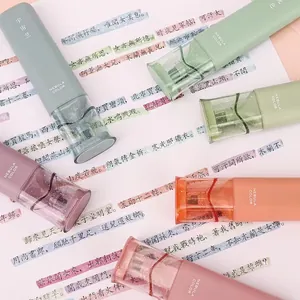 Glitter highlighter marker pen set for journaling and student note-taking