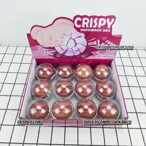 Set di 12 palline squishy fatte a mano color cioccolato croccanti per lo stress