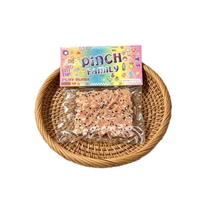 Realistic instant noodle shaped squishy toy for stress relief in retail packaging