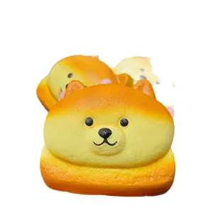 Χαριτωμένο παιχνίδι squishy ψωμί σκύλου Shiba Inu από μαλακό PU αργής επαναφοράς.