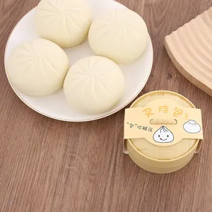 Set di giocattoli antistress con panini al vapore realistici e mini vaporiera