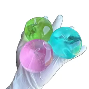 Colorful crystal clear apple shaped stress relief squeeze toys for decompression