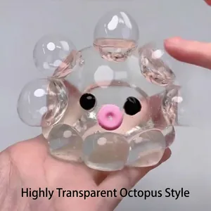 Balle de cristal pieuvre transparente jouet à presser pour soulager le stress créatif