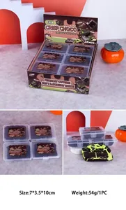 Detailed view of Faux Crisp Choco squishy toy with size and weight specs