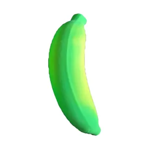 Juguete antiestrés de plátano blando que cambia de color del verde al amarillo en blanco