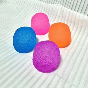 Set of four colorful textured sugar cube stress balls for anxiety and stress relief
