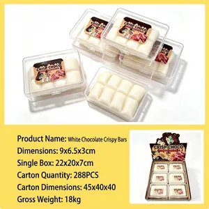 Realistische witte chocoladereep squishy speelgoed in een doorzichtige doos