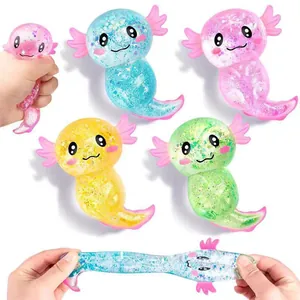 Axolotl Squishy Stressabbau Spielzeug Glitzer Pailletten Langsame Erholung Süßes Tier Quetschspielzeug Für Kinder Erwachsene Geschenk